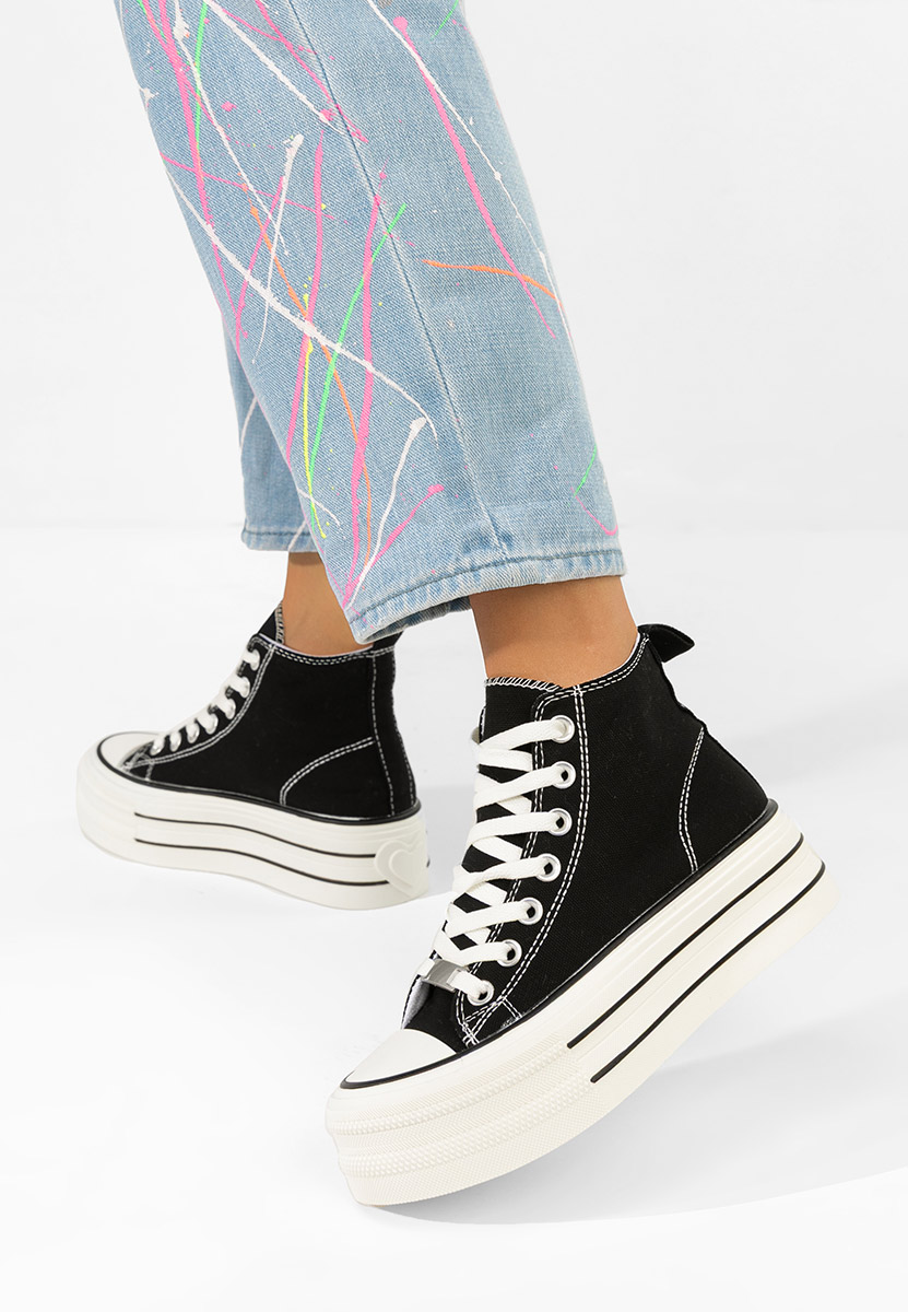 Černé tenisky na platformě Kimala V3