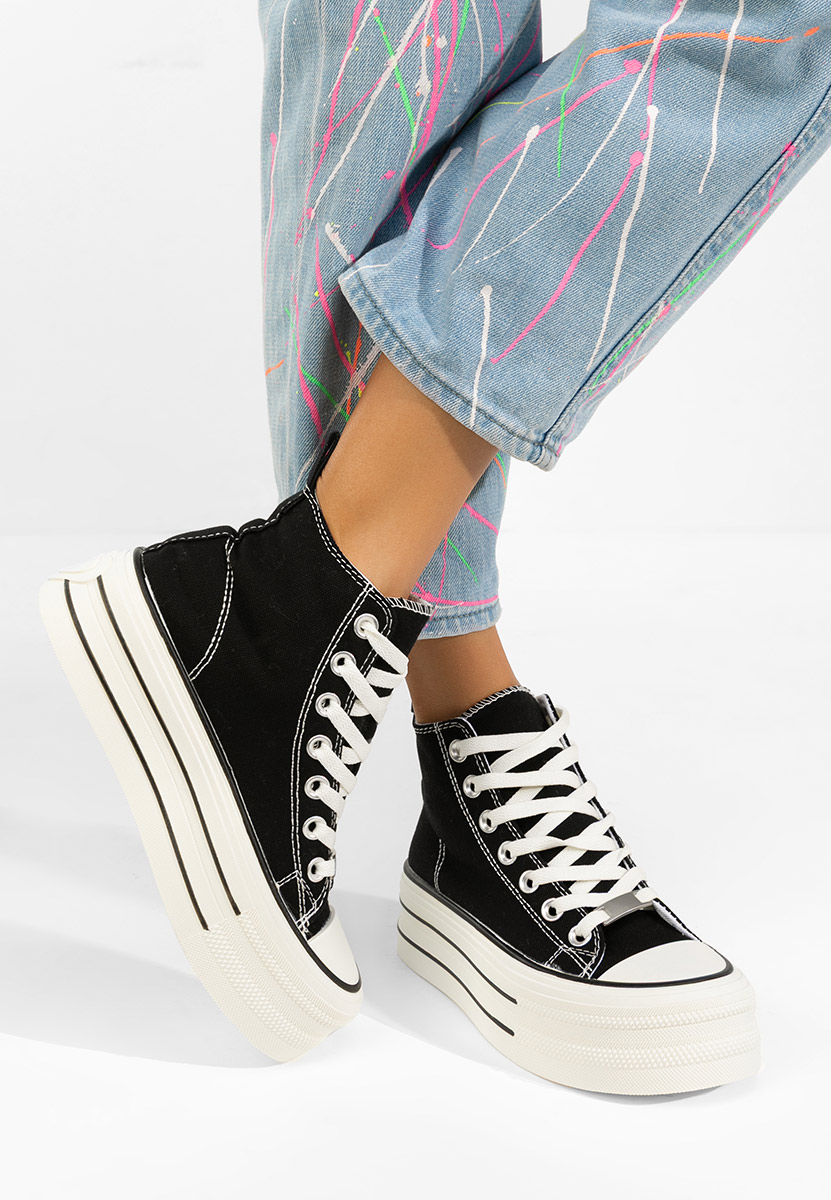 Černé tenisky na platformě Kimala V3