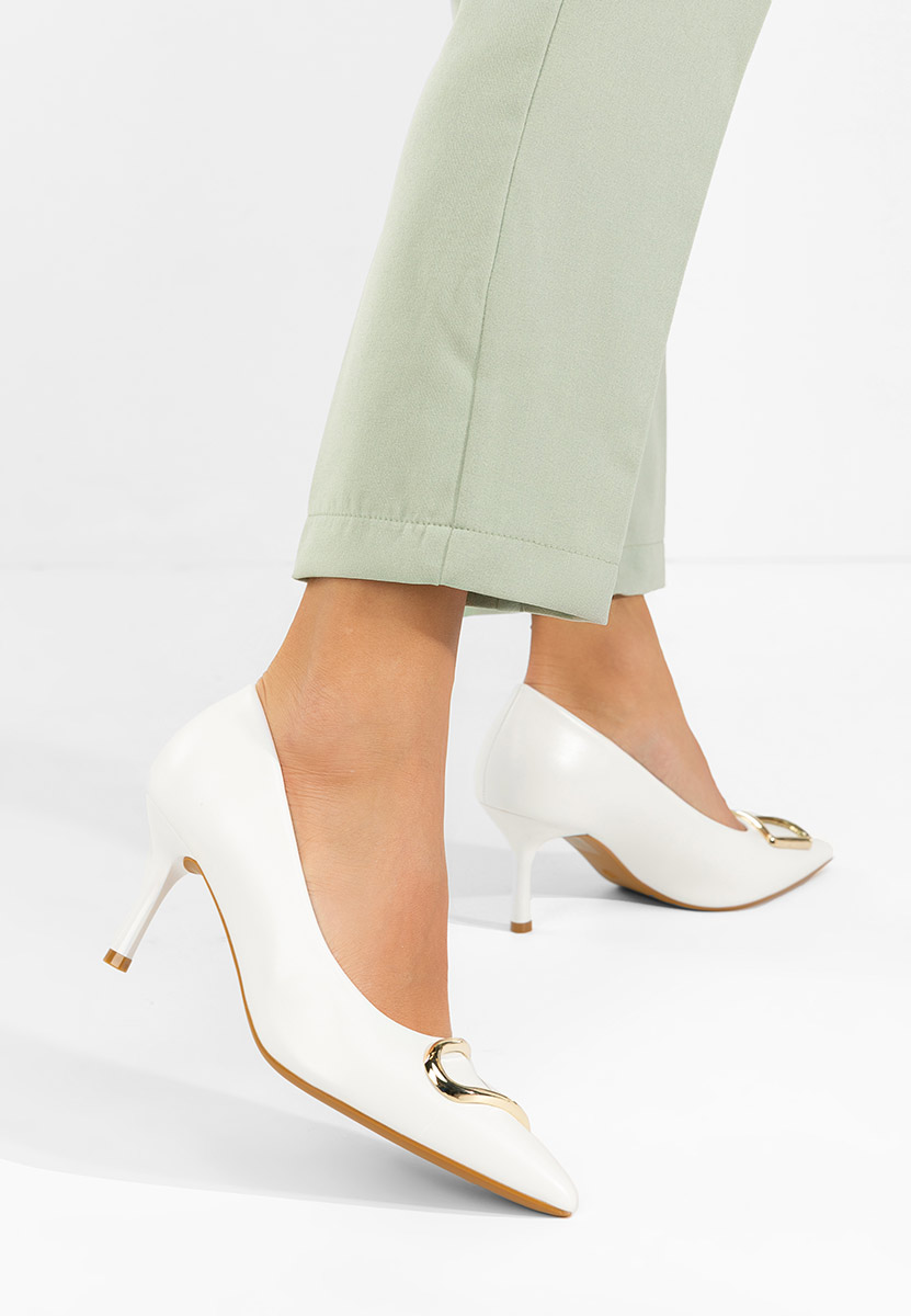 Bílé lodičky do špičky Cecinia