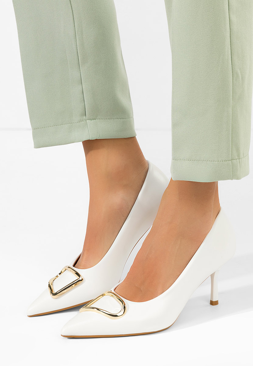 Bílé lodičky do špičky Cecinia