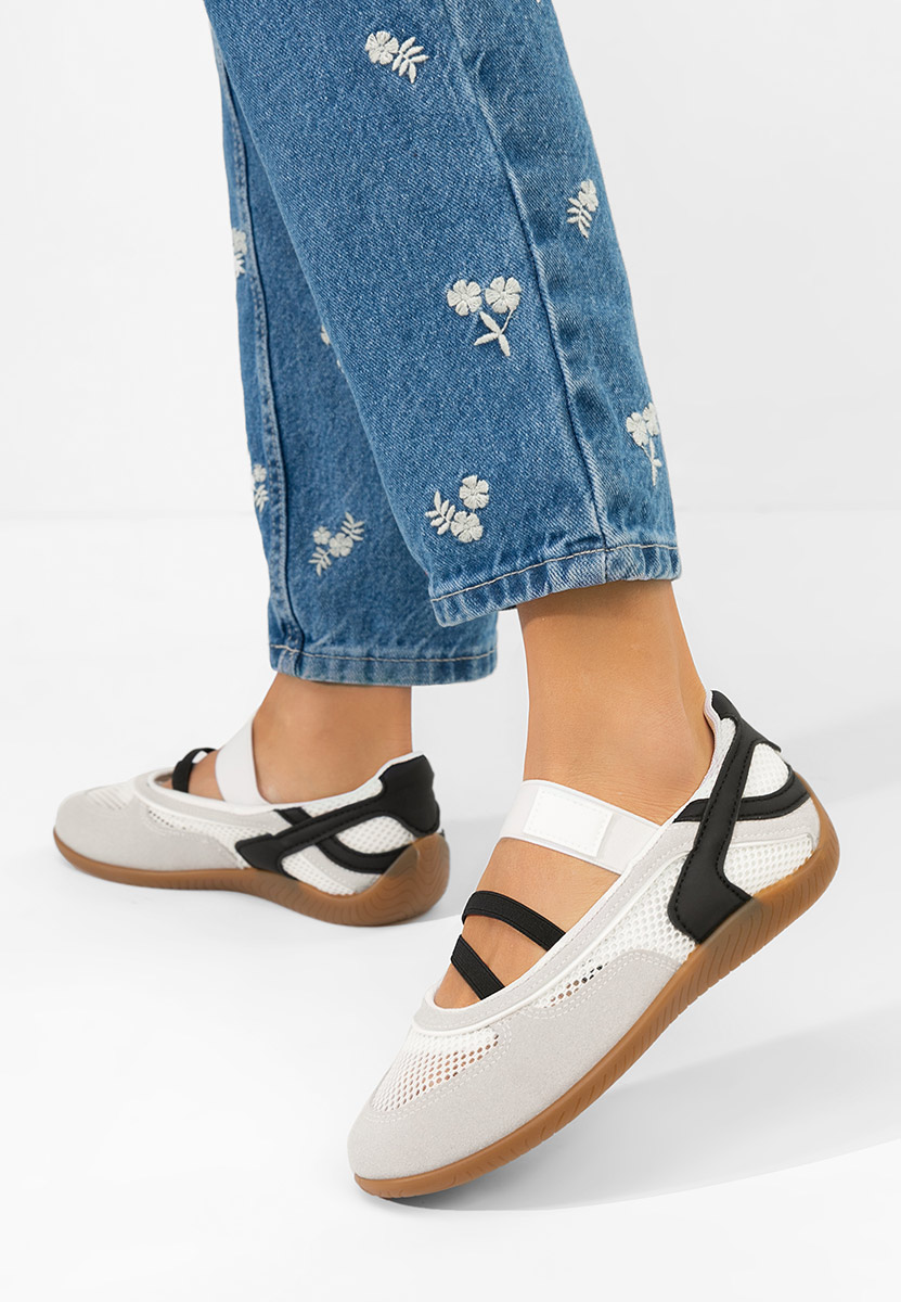 Šedé dámské baleríny Denilia