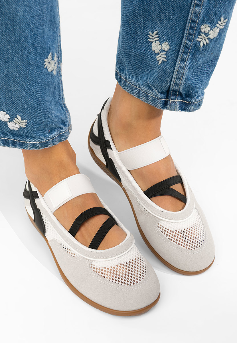 Šedé dámské baleríny Denilia