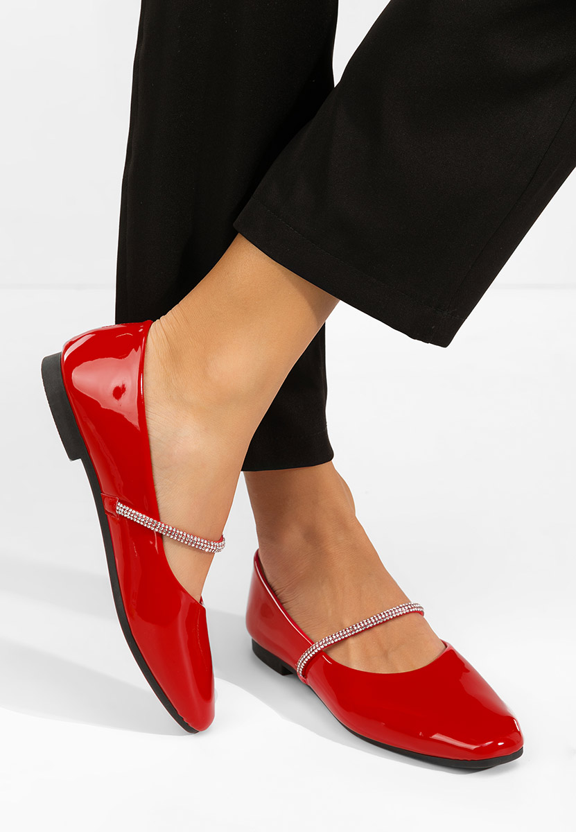 Červené dámské baleríny Elissea