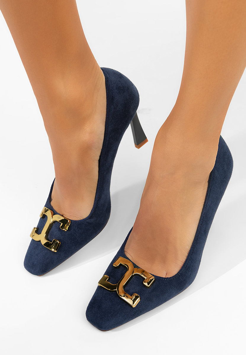 Tmavě modré lodičky do špičky Cenia