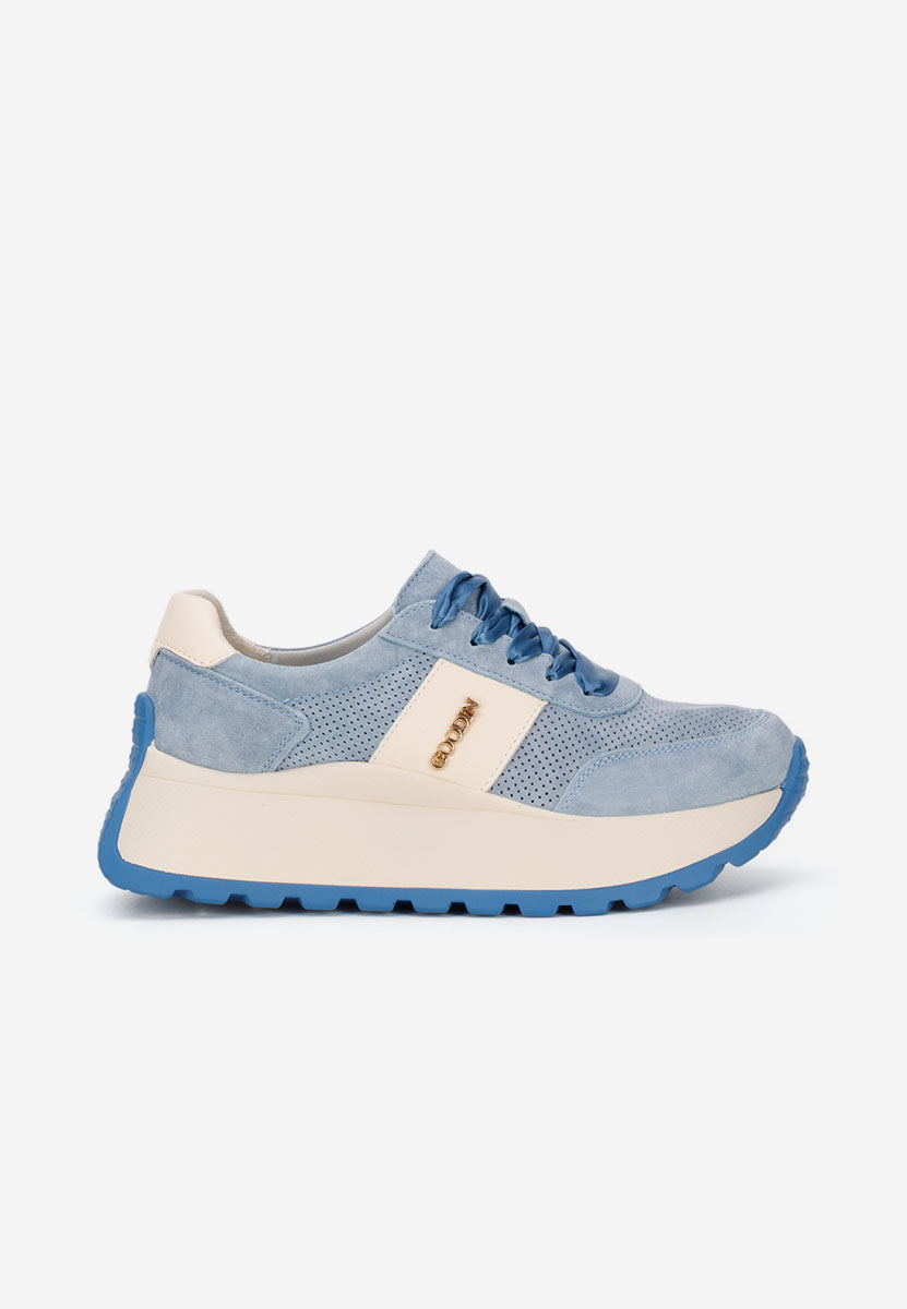 Modré dámské tenisky na platformě Densia