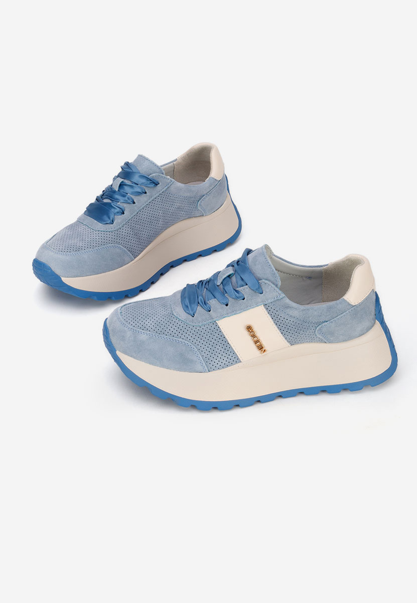 Modré dámské tenisky na platformě Densia