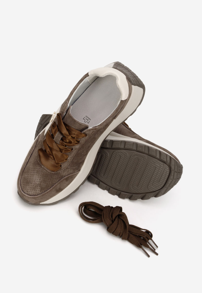 Hnedé dámské tenisky na platformě Densia