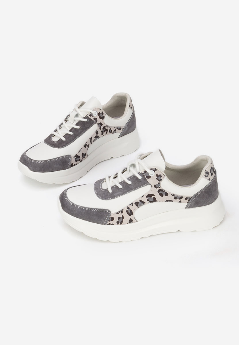 Bílé kožené dámské sneakersy Arkania