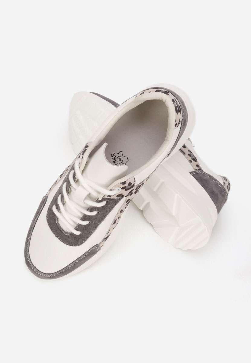 Bílé kožené dámské sneakersy Arkania
