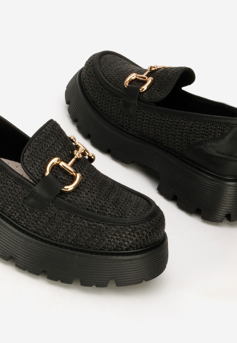 Černé dámské kožené mokasíny Yolandia