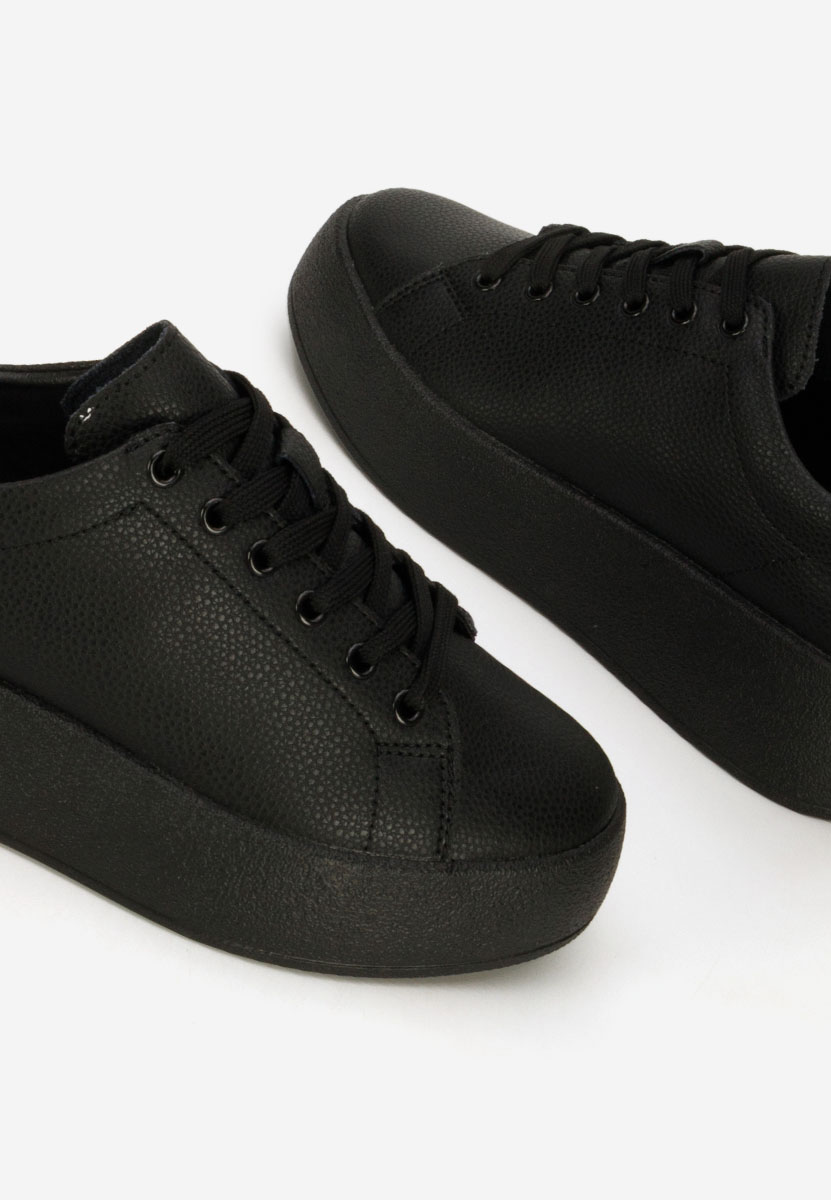 Černé kožené dámské sneakersy Calypso