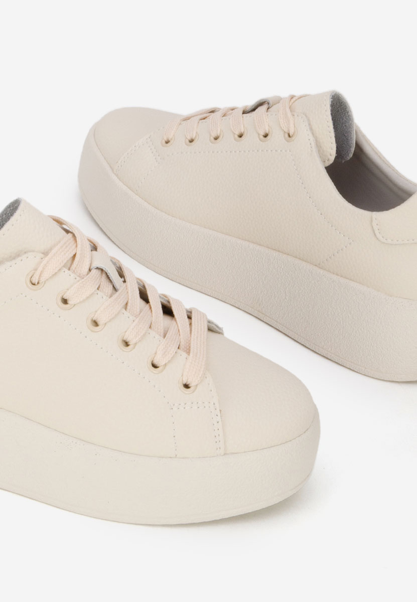 Béžové kožené dámské sneakersy Calypso