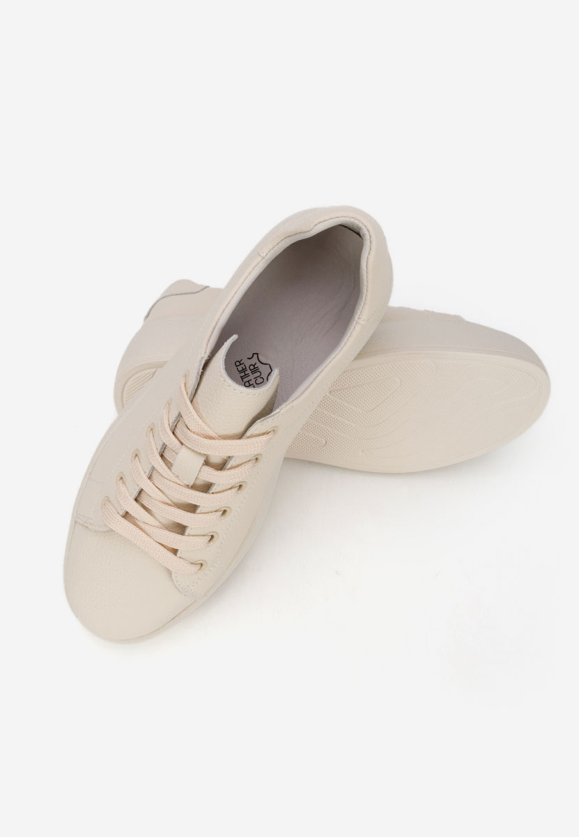 Béžové kožené dámské sneakersy Calypso