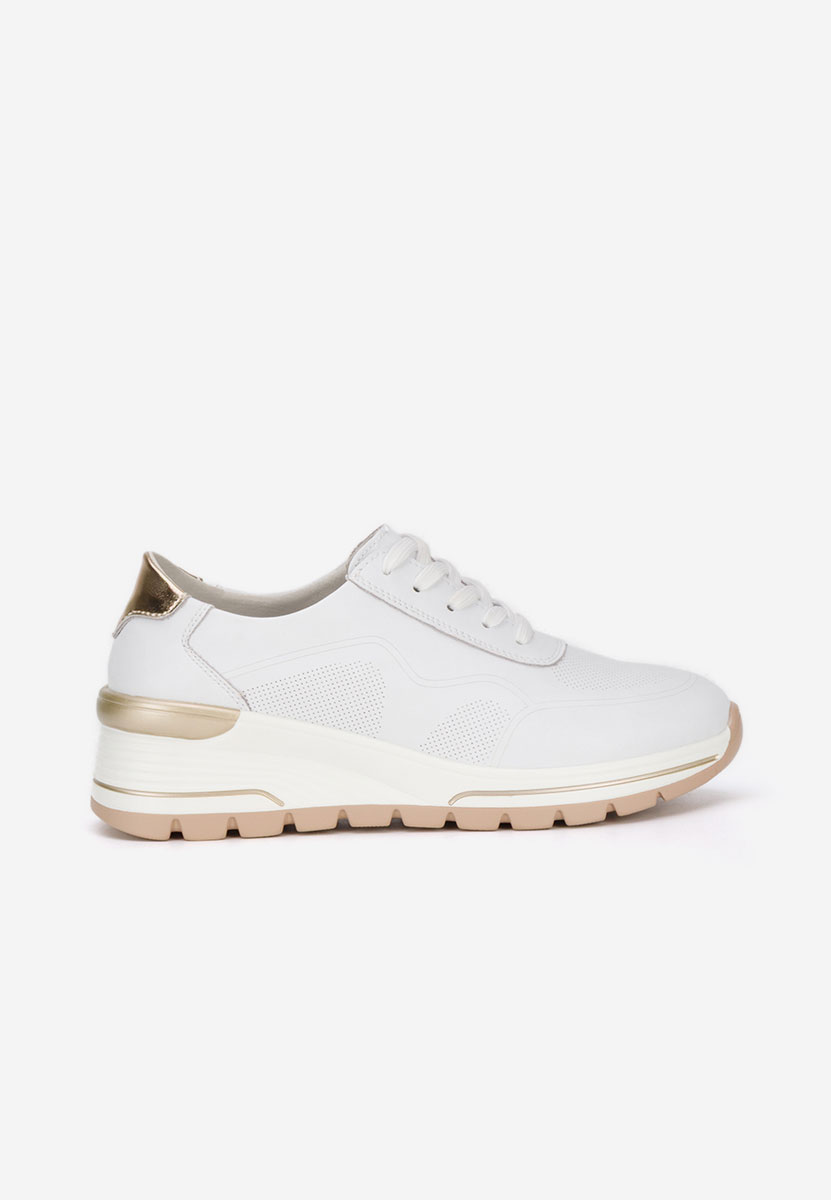 Bílé kožené dámské sneakersy Thanh