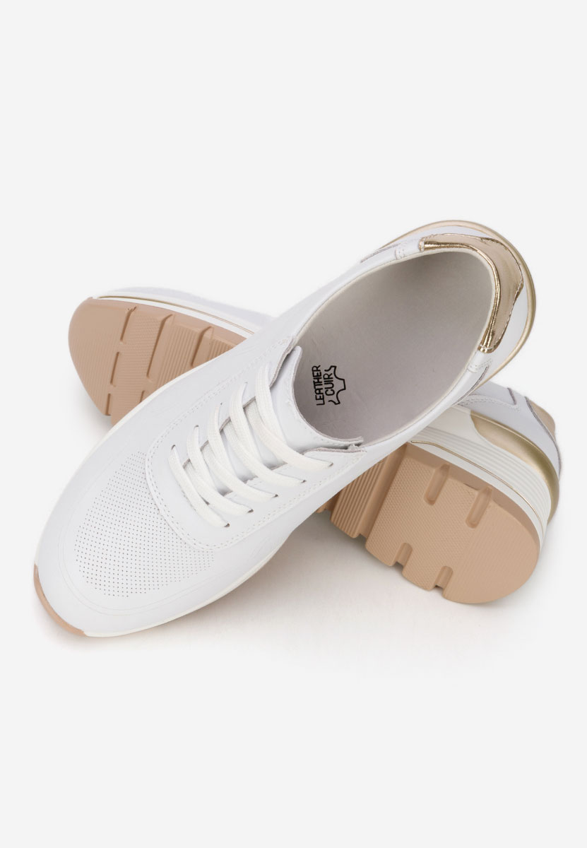 Bílé kožené dámské sneakersy Thanh