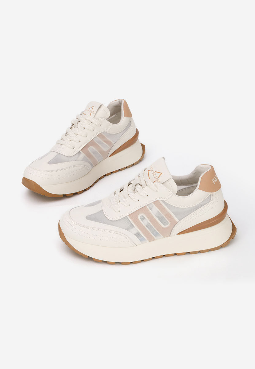 Béžové kožené dámské sneakersy Vladia