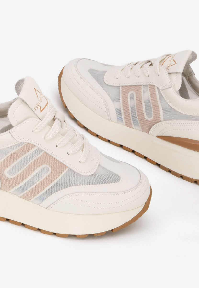 Béžové kožené dámské sneakersy Vladia