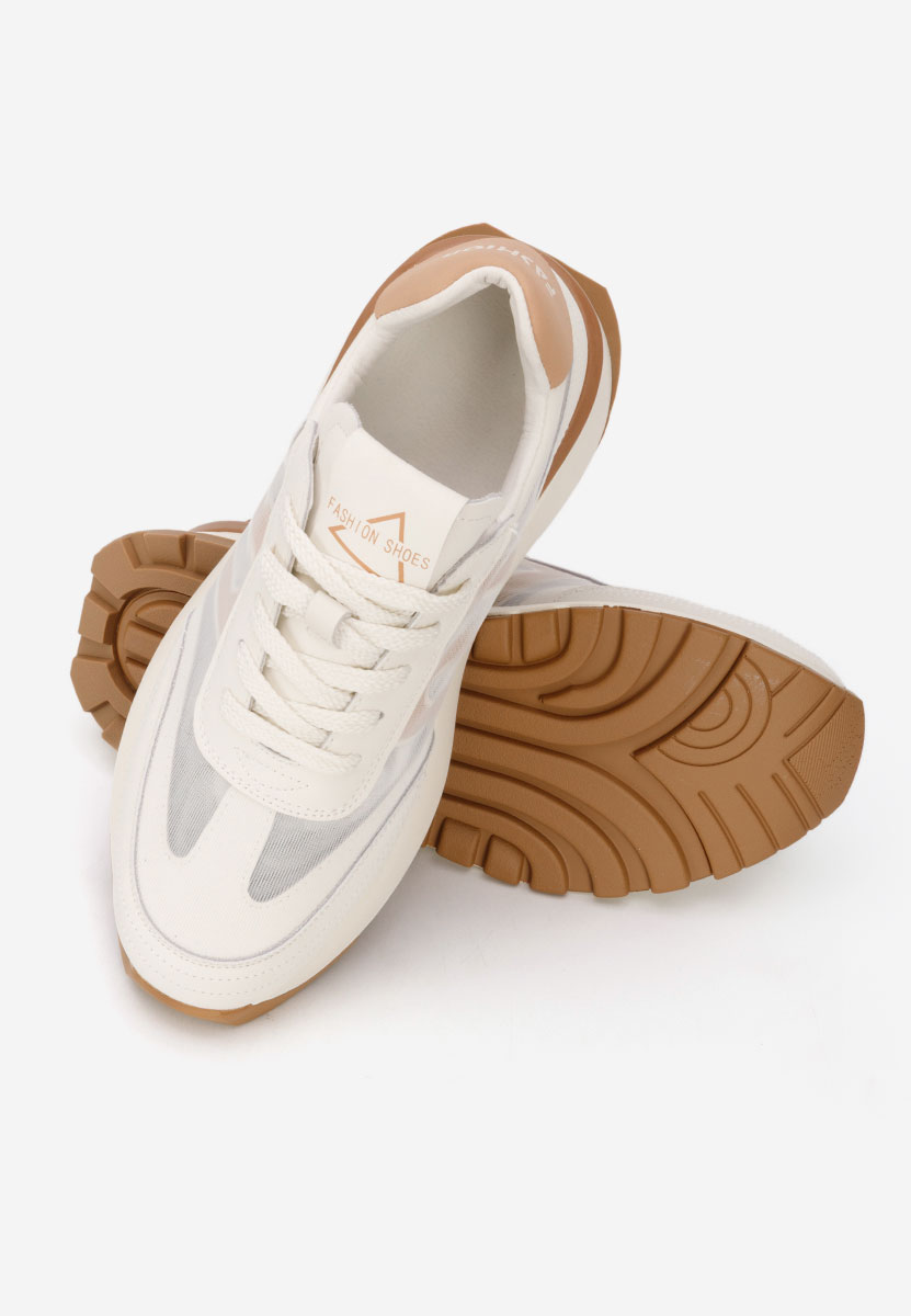 Béžové kožené dámské sneakersy Vladia