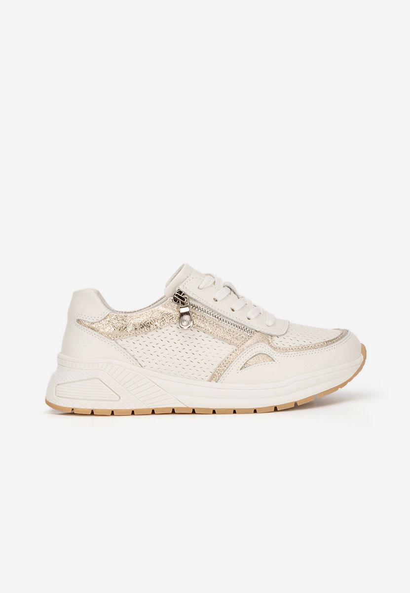 Béžové kožené dámské sneakersy Penelopia