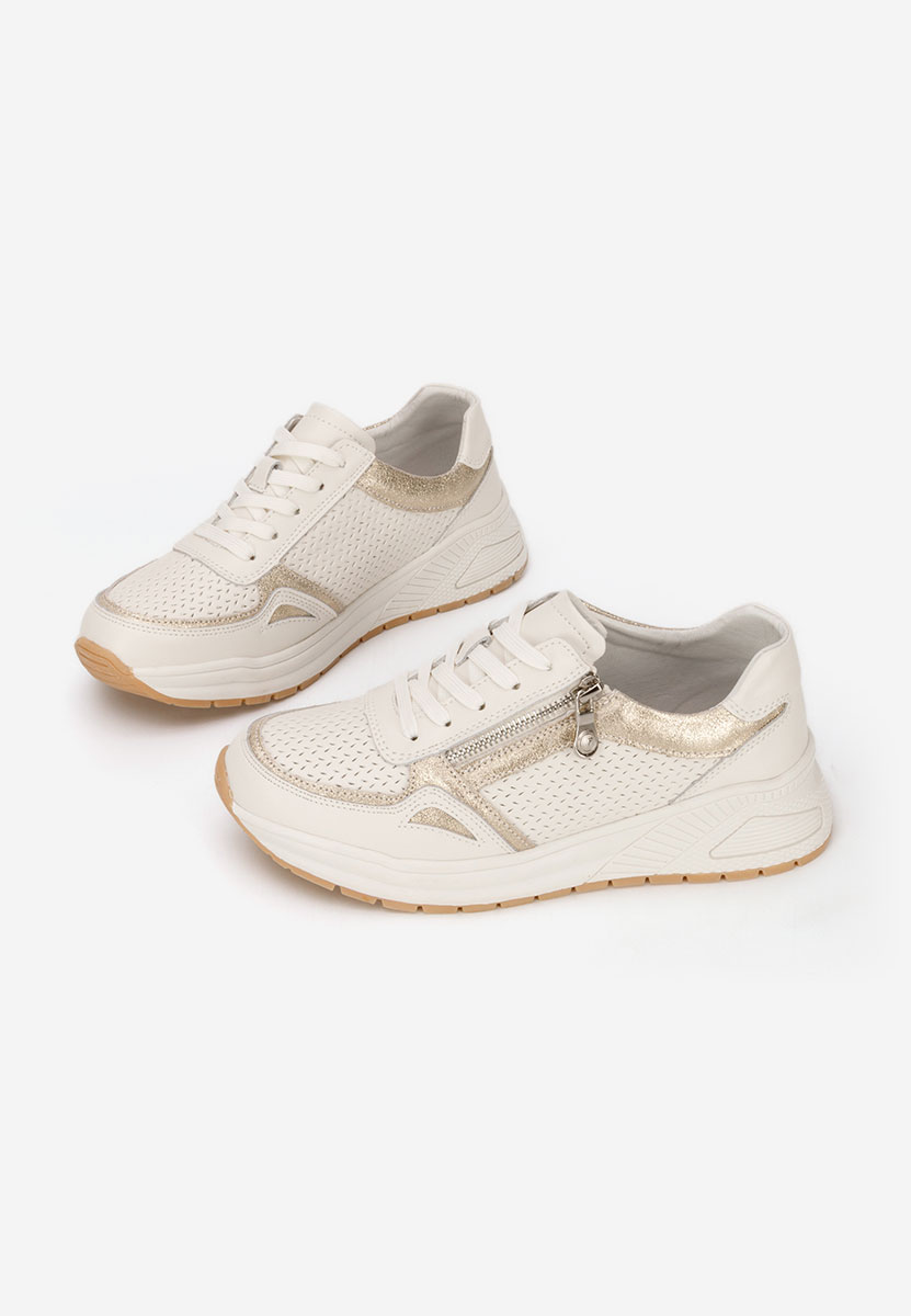 Béžové kožené dámské sneakersy Penelopia