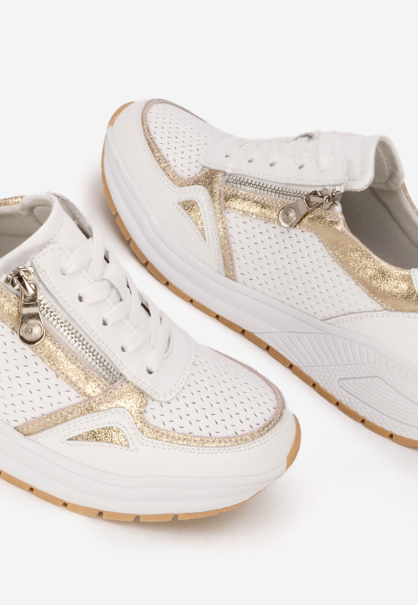 Bílé kožené dámské sneakersy Penelopia