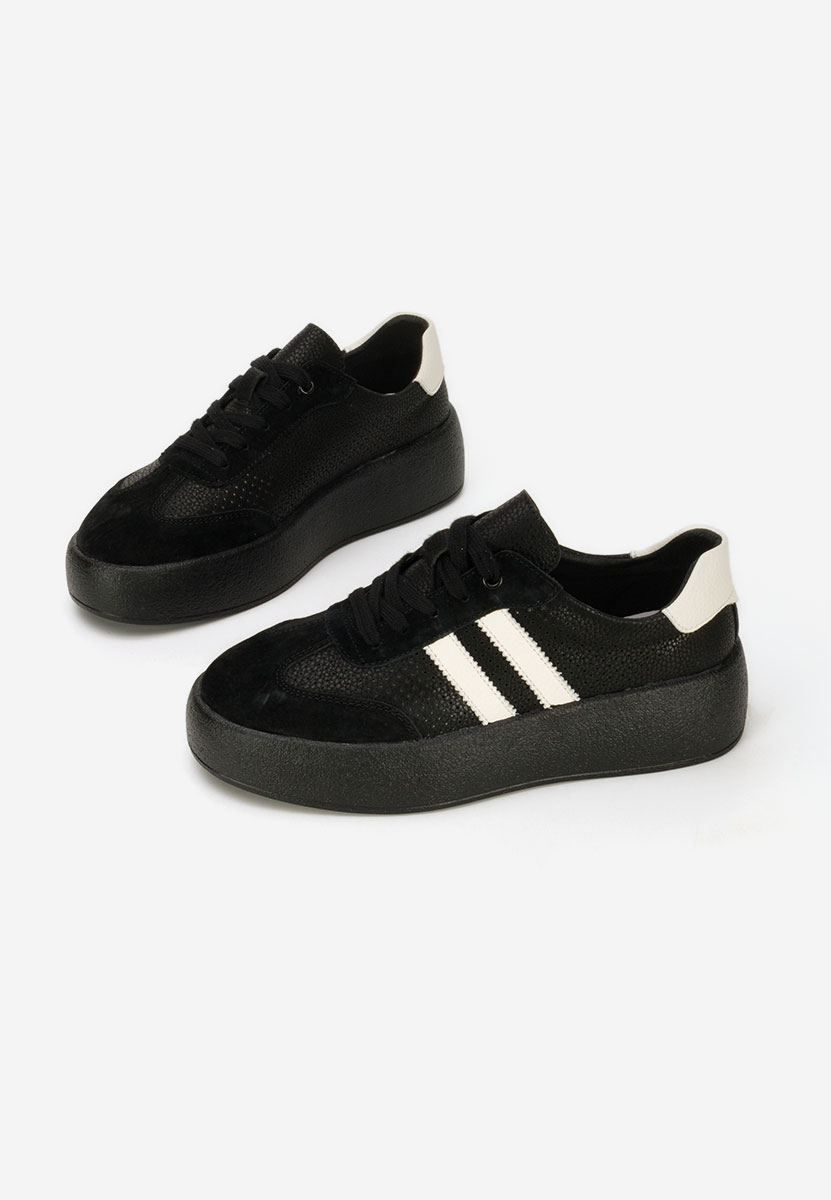 Černé kožené dámské sneakersy Jiustina