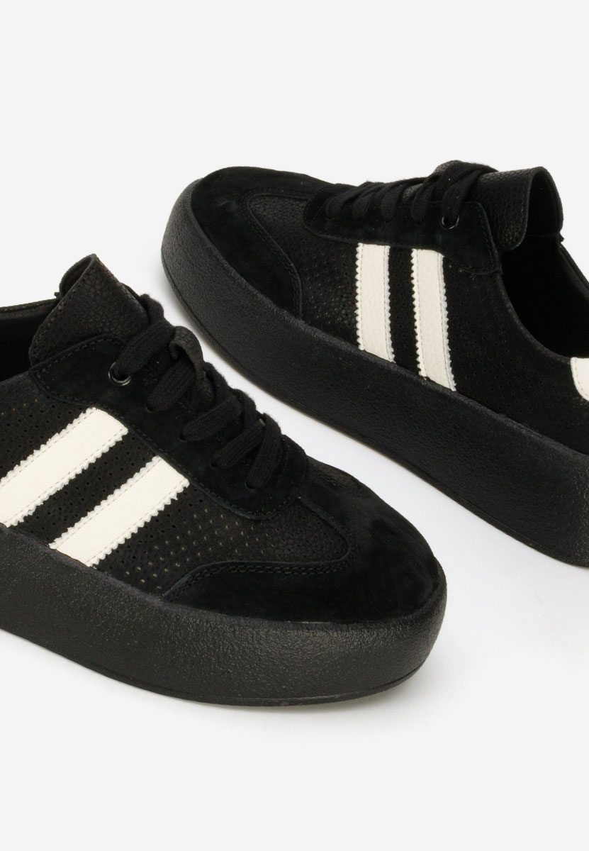 Černé kožené dámské sneakersy Jiustina