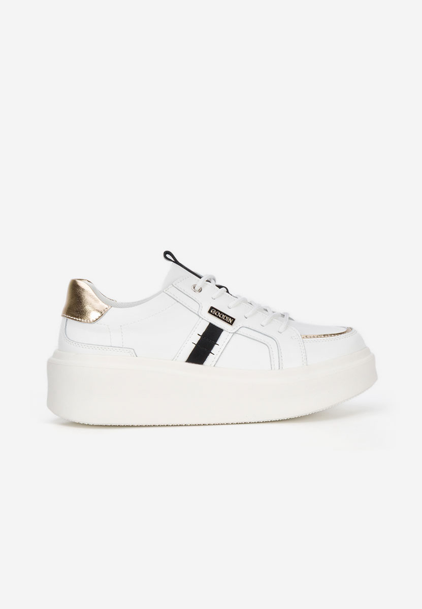 Bílé kožené dámské sneakersy Angeliana