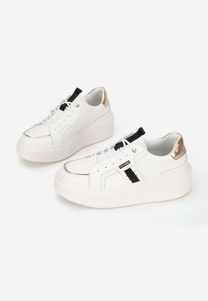 Bílé kožené dámské sneakersy Angeliana