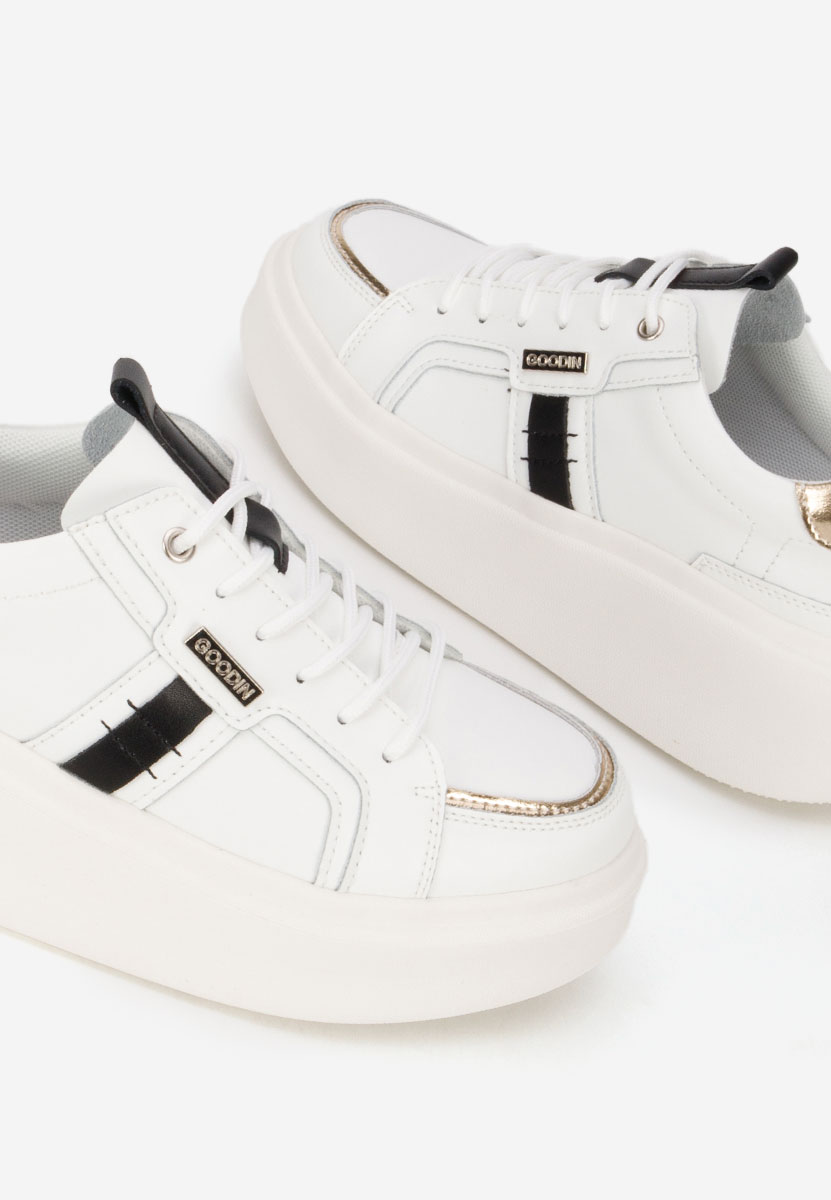 Bílé kožené dámské sneakersy Angeliana