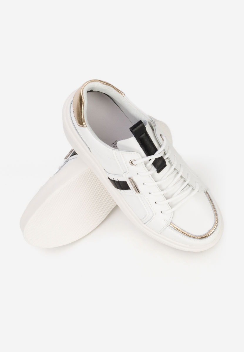 Bílé kožené dámské sneakersy Angeliana