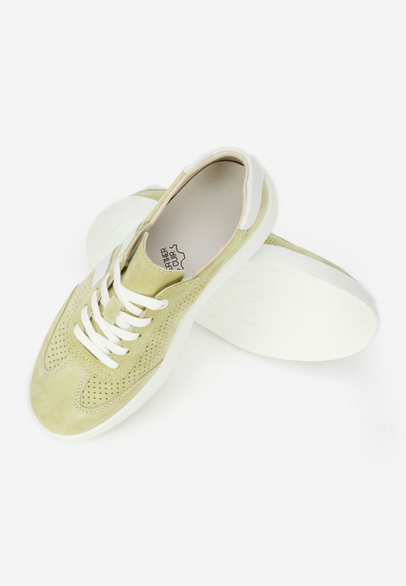 Zelené kožené dámské sneakersy Jiustina