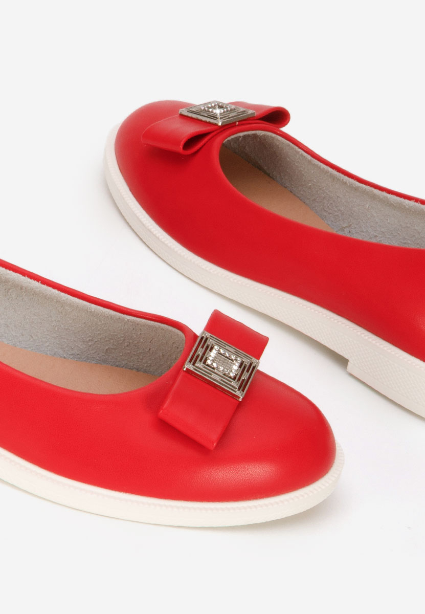 Červené dámské baleríny Sidiona