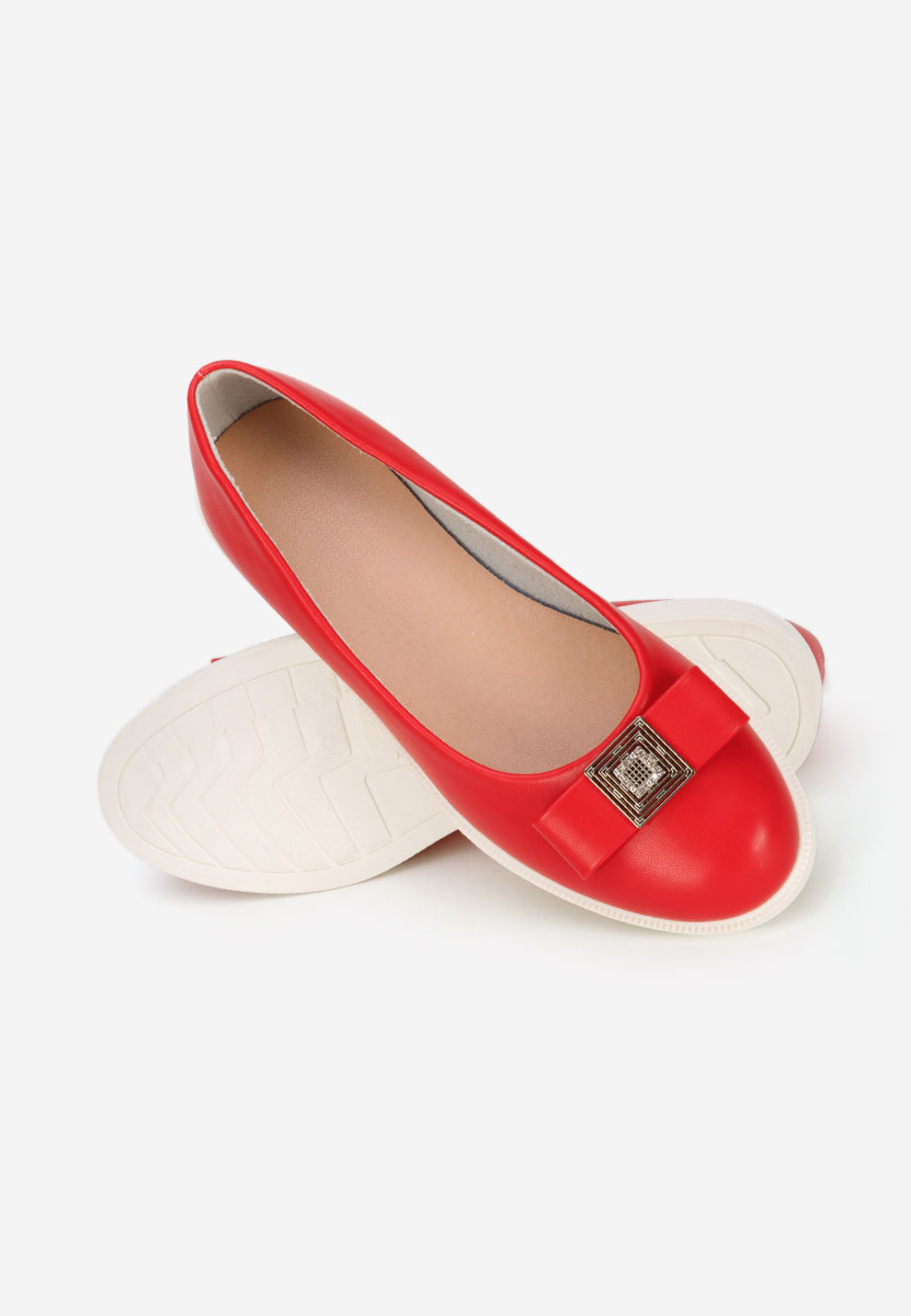 Červené dámské baleríny Sidiona