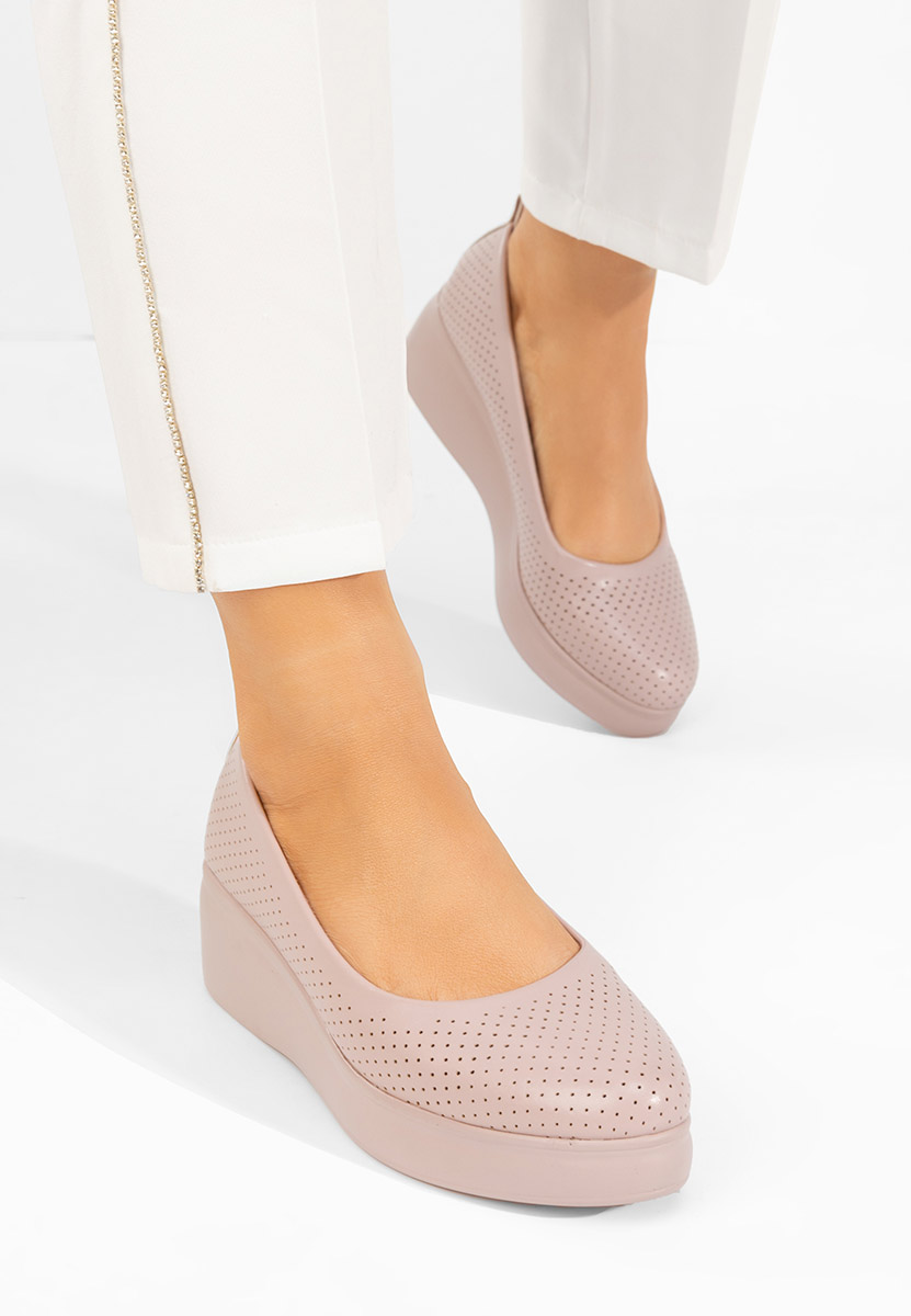 Ružové lodičky na platformě Danetia