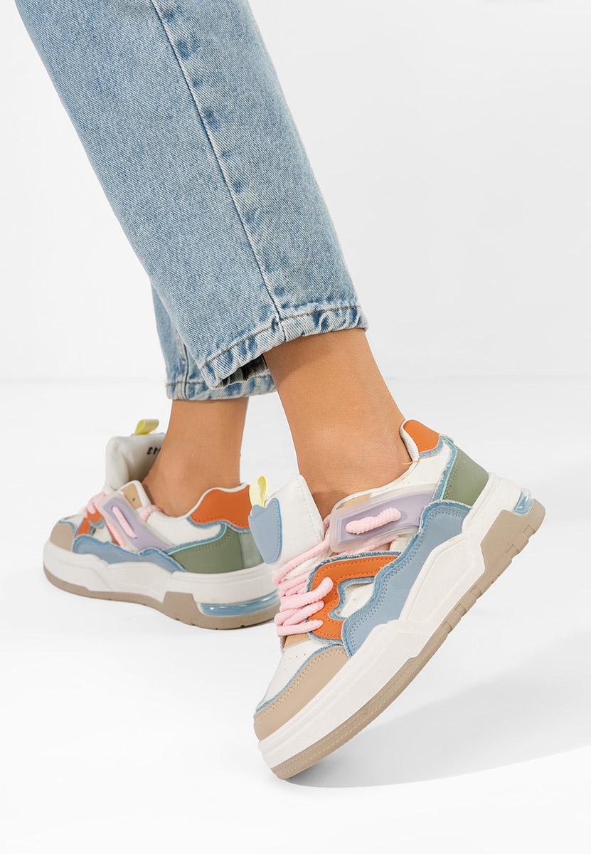 Viacfarebné dámské tenisky na platformě Cinzela