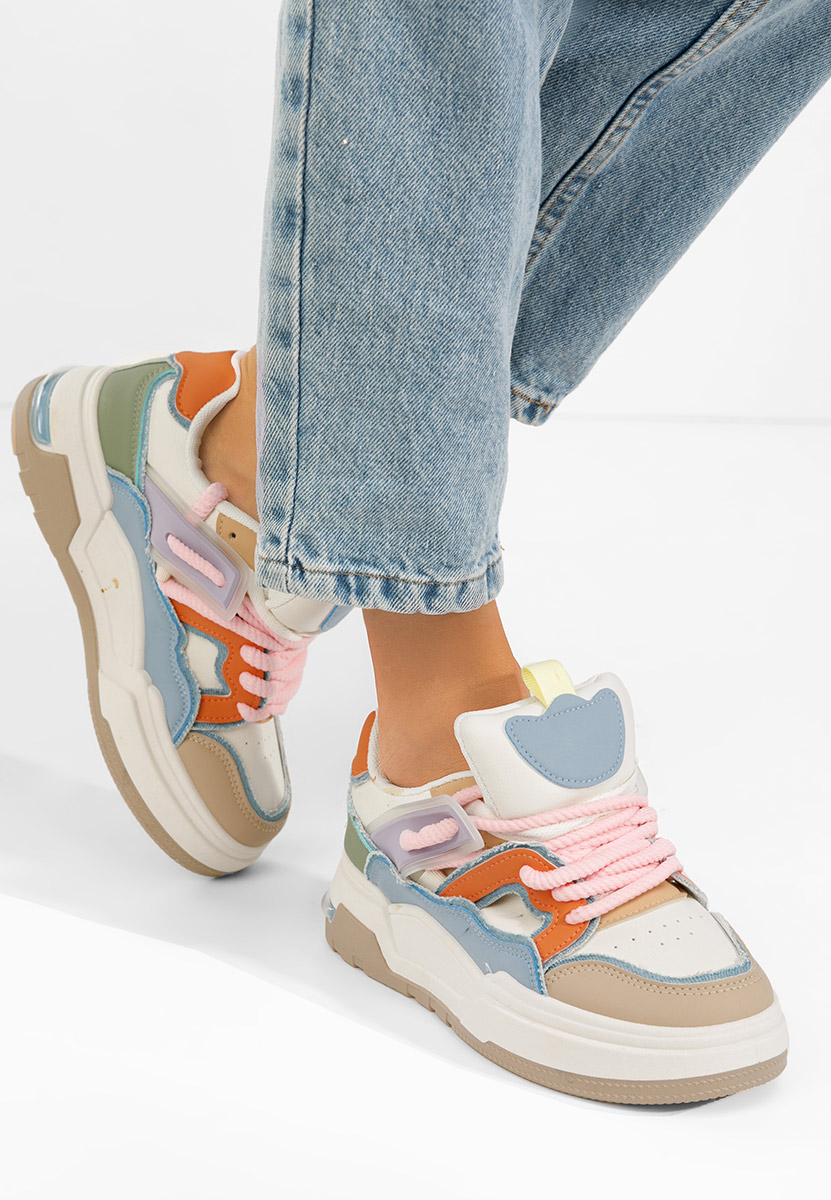Viacfarebné dámské tenisky na platformě Cinzela
