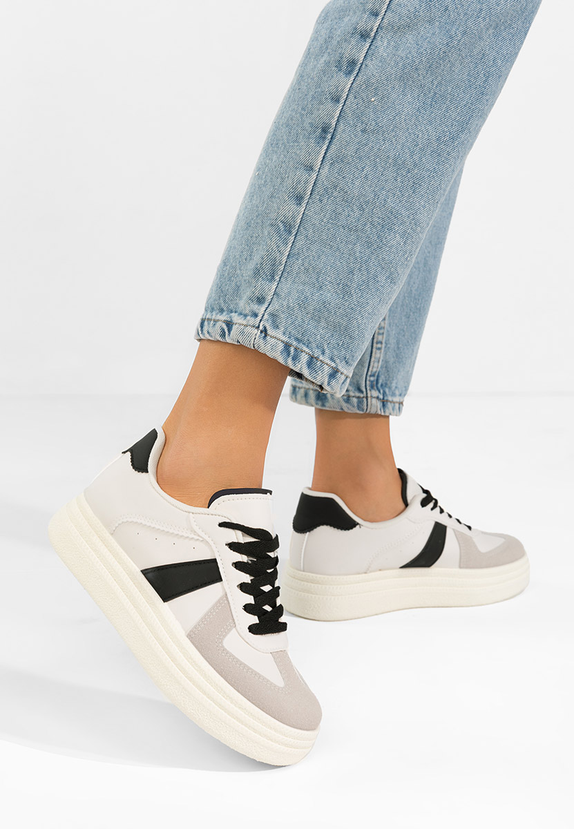 Bílé dámské tenisky na platformě Serinia V4