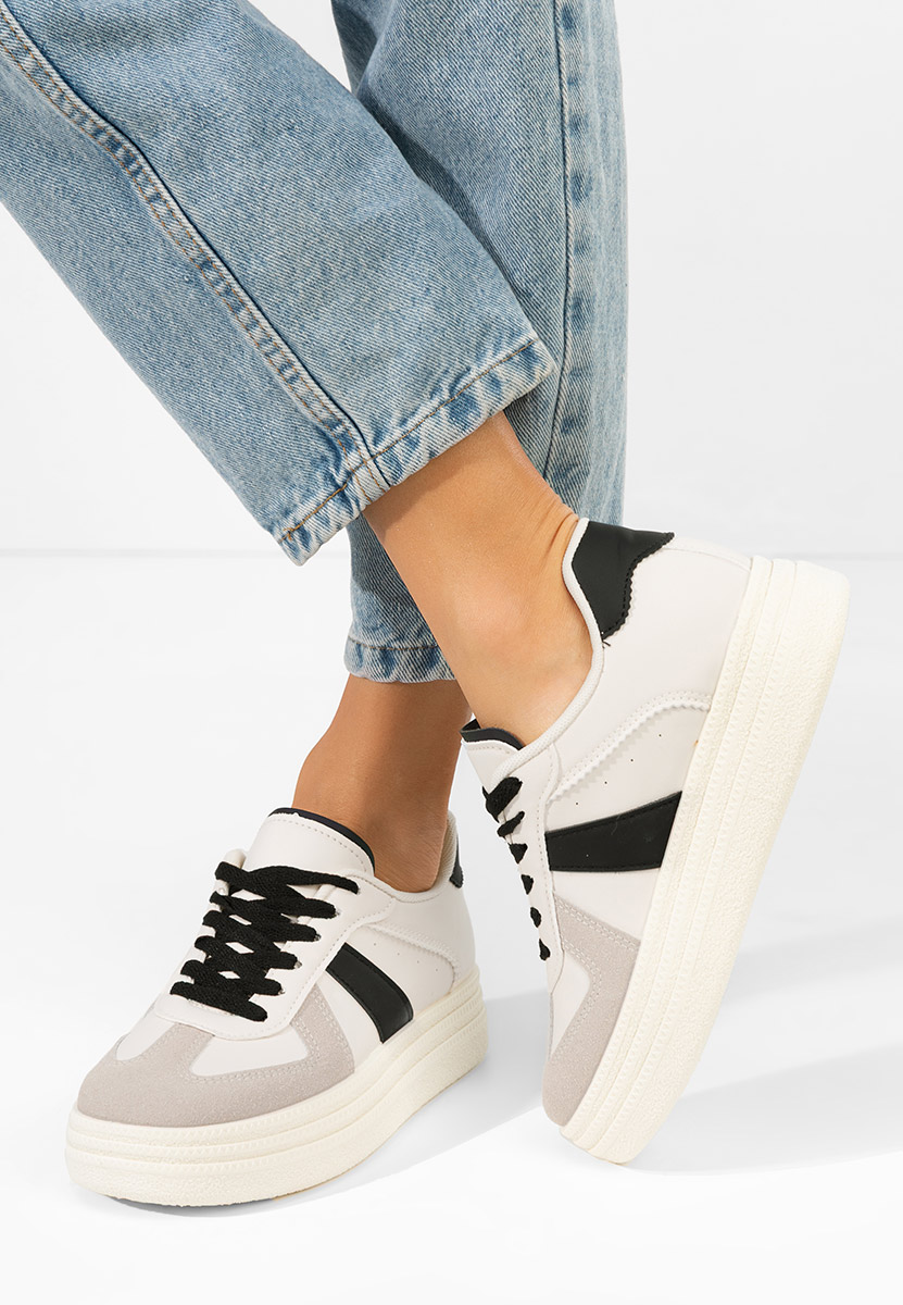 Bílé dámské tenisky na platformě Serinia V4