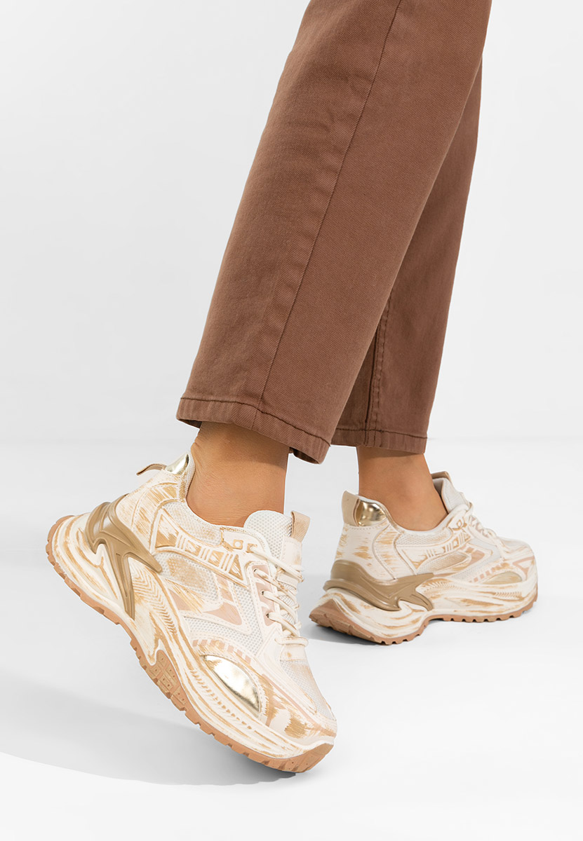 Khaki dámské tenisky na klínku Kellee