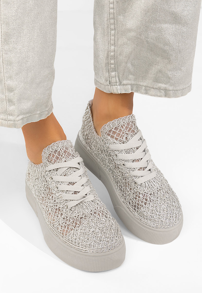 Šedé dámské plátěné tenisky Patrica