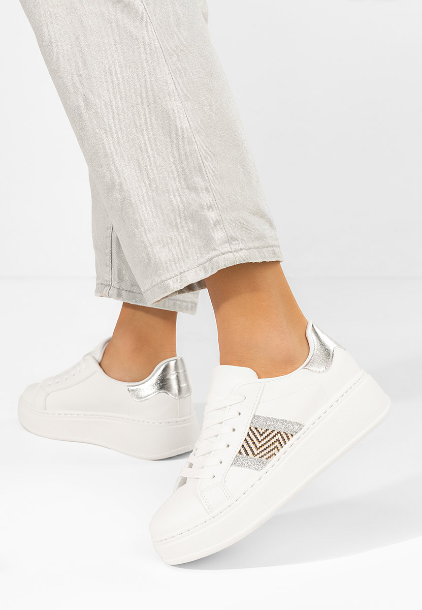 Bílé dámské tenisky na platformě Atenia V3