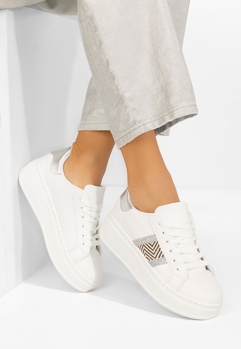 Bílé dámské tenisky na platformě Atenia V3