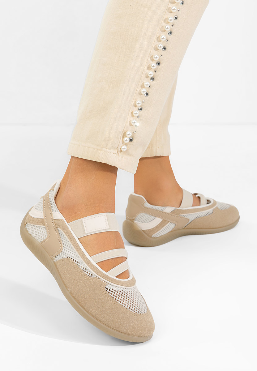 Khaki dámské baleríny Denilia