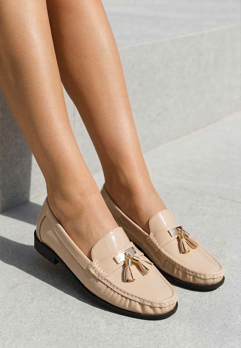 Levně Béžové loafers mokasíny Dallas