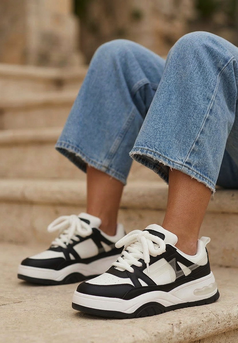 Černé dámské tenisky na platformě Taniela