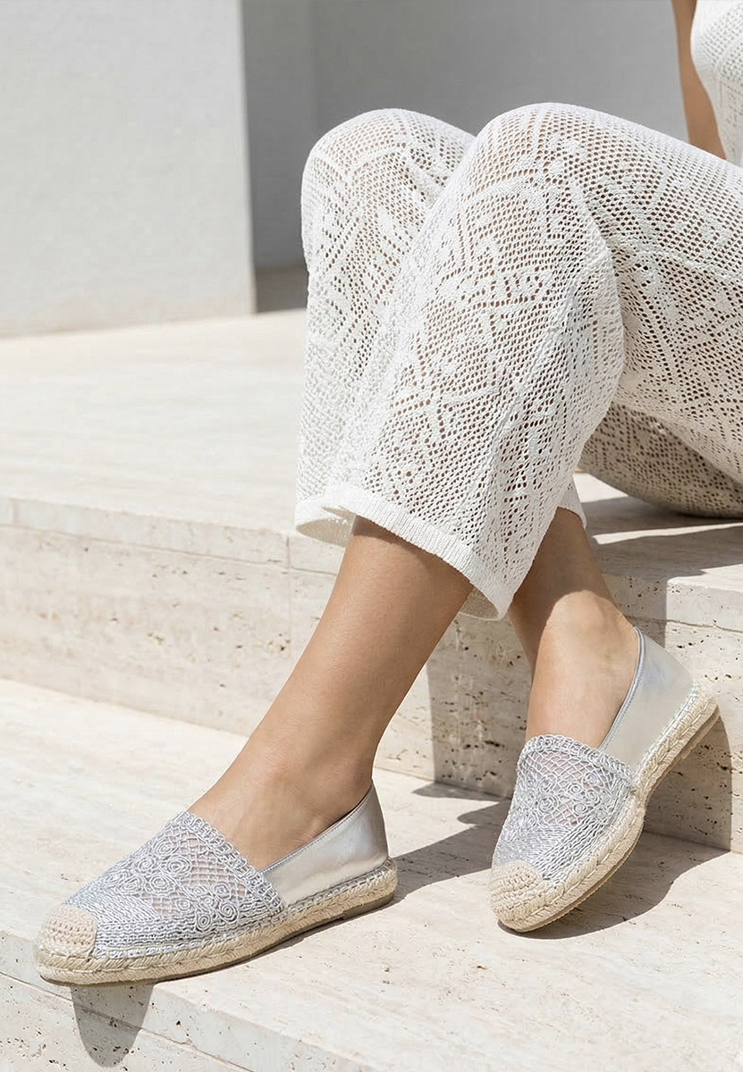 Stribrné dámské espadrilky Thaisa