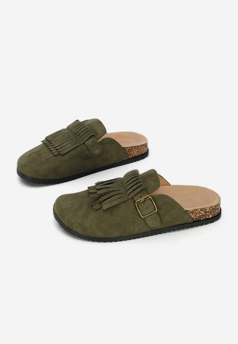 Zelené dámské dřeváky Jimona