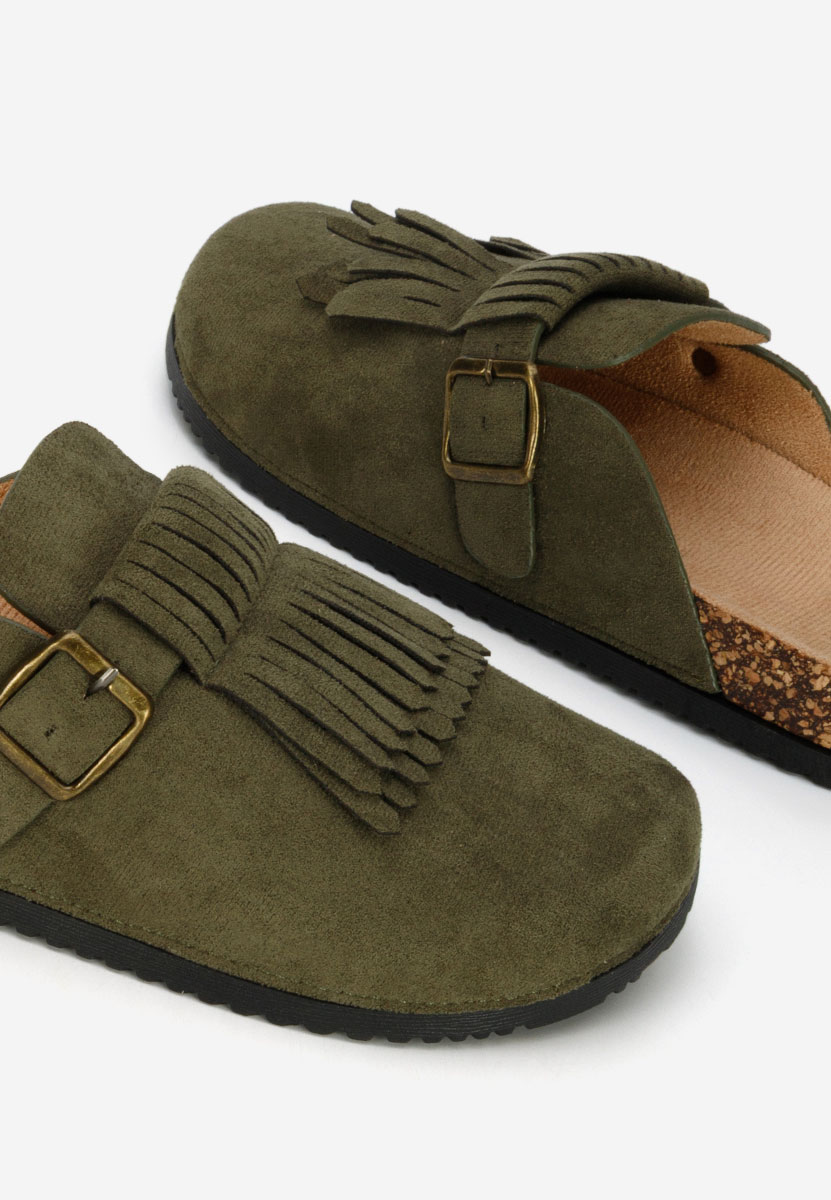 Zelené dámské dřeváky Jimona