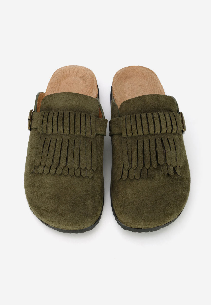 Zelené dámské dřeváky Jimona